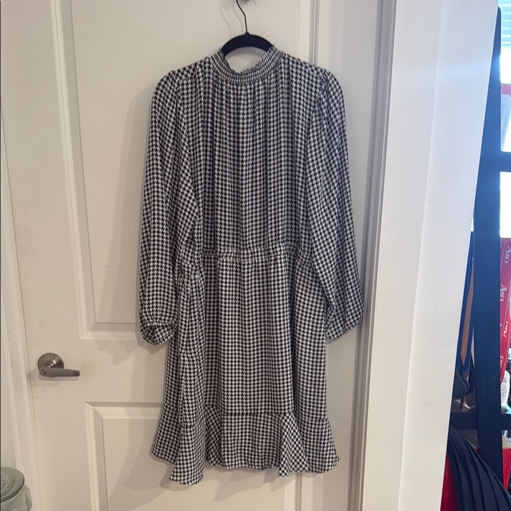 J. Crew Black and White Houndstooth Dress - Picture 4 of 9